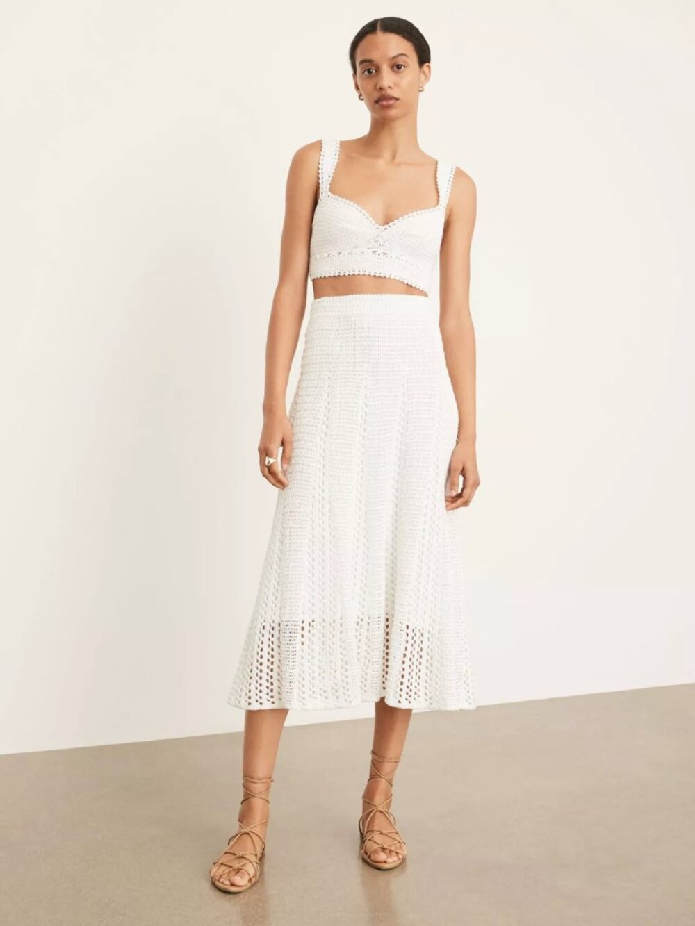 Vince godet crochet midi skirt (NWT) XL